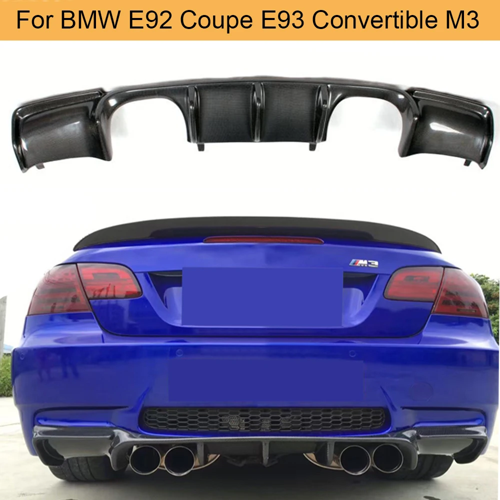 Диффузор из углеродного волокна для заднего бампера BMW E92 Coupe E93 Convertible M3 2008 2013 Non 4