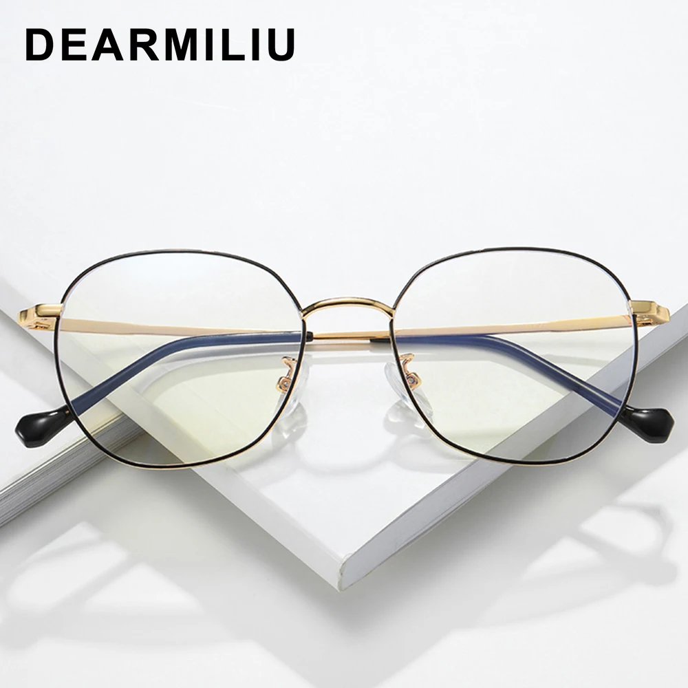 Best DEARMILIU Oval Rose Gold Frame Anti Blue Light Blocking Glasses led Reading Radiation resistant Glasses Computer Gaming Eyewear