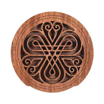 

Guitar Wooden Soundhole Sound Hole Cover Block Feedback Buffer Mahogany Wood for EQ Acoustic Folk Guitars 7#