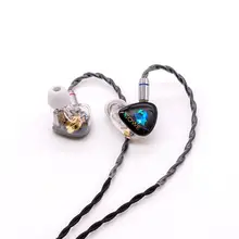 Shuoer EJ07 | flagship 10mm dynamic electrostatic BA driver hybrid IEM headphones with monocrystalline copper balanced cable