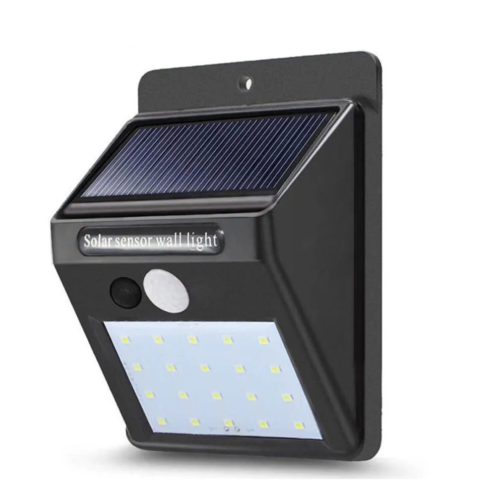 

Solar Light Street Lamp Triangular Wall Lamp Eco-Friendly Durable 3 Function Mode 8/20/30 LEDs Waterproof PIR Motion Sensor