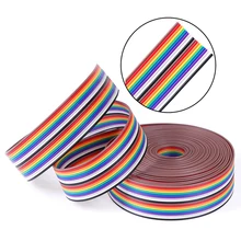 5 м 1,27 мм 20P Радуга плоская линия поддерживающий провод пайки кабельный разъем провода