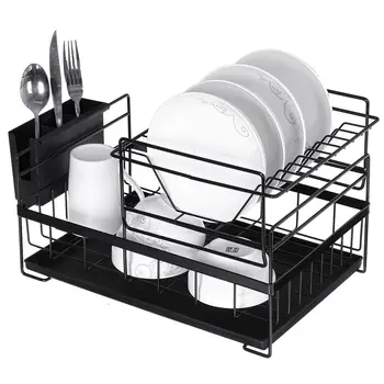 

Stainless Steel Kitchen Shelf Organizer Dishes Drying Rack Over Sink Drain Rack Kitchen Storage Countertop Utensils Holder