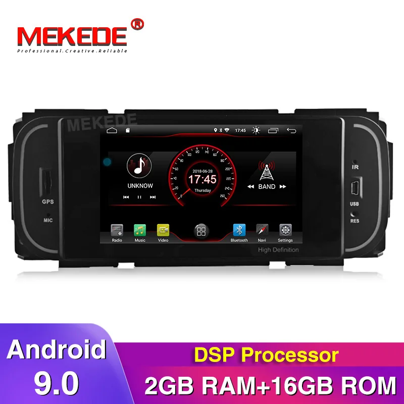 Perfect 5inch Android 9.0 Car DVD Multimedia Player For Jeep/Chrysler/Dodge/Liberty/Wrangler/Sebring/Grand Cherokee with FM BT wifi  DSP 0