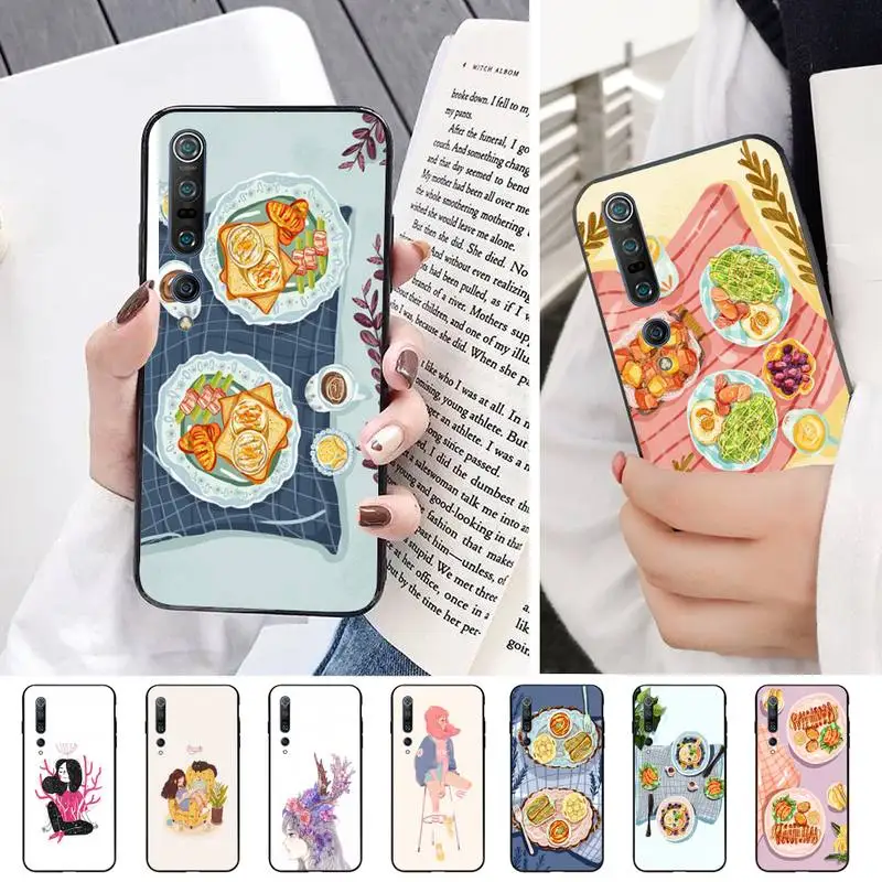 Красочные продукты питания мягкий чехол для задней панели мобильного телефона
