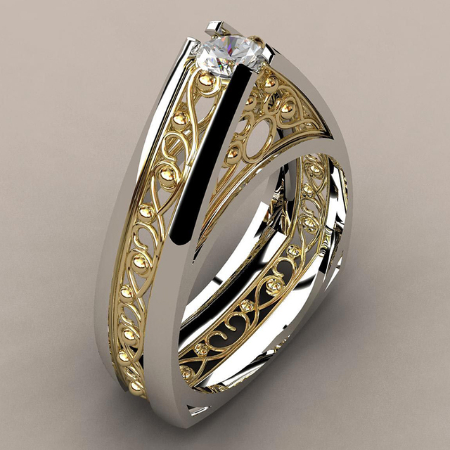 Mechanical Gear Wheel Men Ring Silver Color Punk Wedding Band Finger Rings for Women Modern  Jewelry O5T292