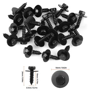 

30pcs Mixed Auto Fastener Screw Bolt Retainer Fender Liner Under Cover Screw Door Trim Panel Retainer for Toyota 90159-60477