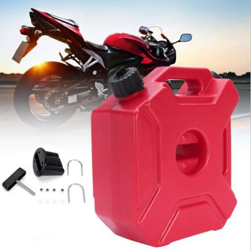 

Red Spare fuel tank Petrol For ATV UTV Motorcycle Car 5L Gas Durable Part