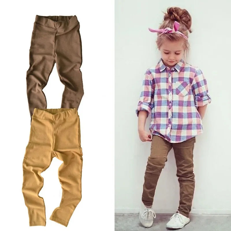Детские Стрейчевые штаны для мальчиков и девочек, одежда, однотонные длинные штаны, брюки, повседневная одежда, детские разноцветные Стрейчевые штаны