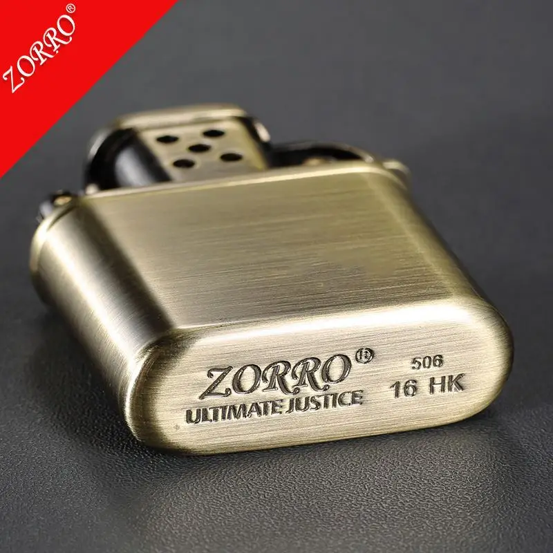ZORRO винтажная медная бензиновая Зажигалка масло, бензин многоразовая Зажигалка керосиновые Шлифовальные Колеса пожарная газовая зажигалка высокого качества
