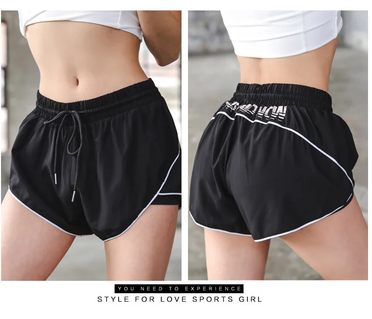 Спортивные шорты в Корейском стиле, женская верхняя одежда, свободные быстросохнущие штаны с высокой талией для бега, тренировок, йоги
