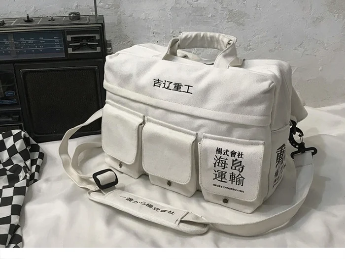AELFRIC модный мужской женский рюкзак с застежками хип-хоп винтажный тренд Корейская парусиновая лента уличная Джокер Харадзюку мужские рюкзаки