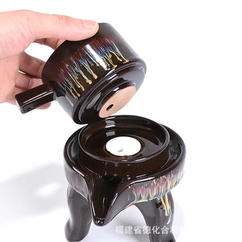 

Semi-automatic Tea Set Stone Every Dog Has His Day Stone Glaze Automatic Kung Fu Tea Have Business Affairs Gift