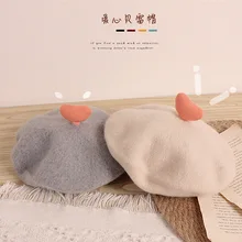 

2021Fashion New Baby Princess Kids Girls Caps Berets Lovely Painter hat Beanies Hats Spring Autumn Winter Toddler Girls Hats 2-8