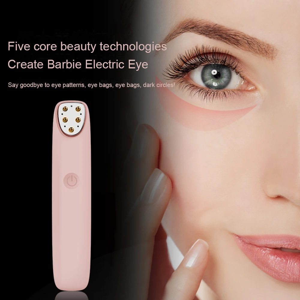 Electric Eye Massager Pen Dark Circle Facials Vibration Thin Face Anti Bag Pouch & Wrinkle Radio Frequency Beauty Tool 5 colors Eye Massager