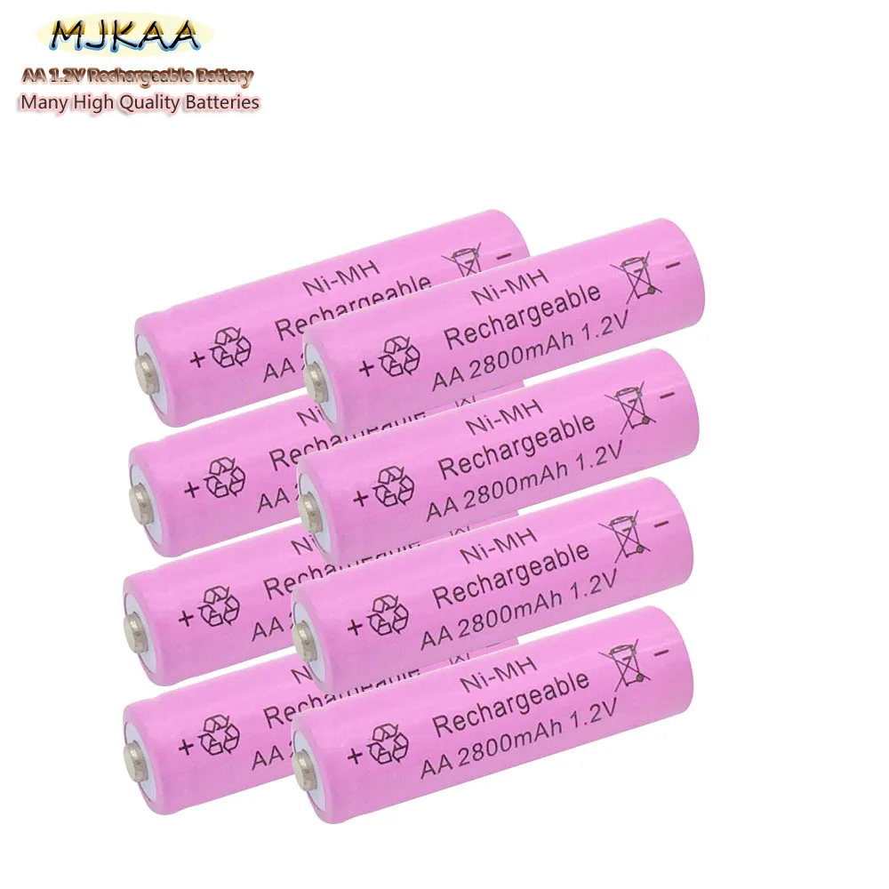 8 шт./Nimh 2800 мАч AA 1 2 в перезаряжаемая батарея солнечные садовые светильник