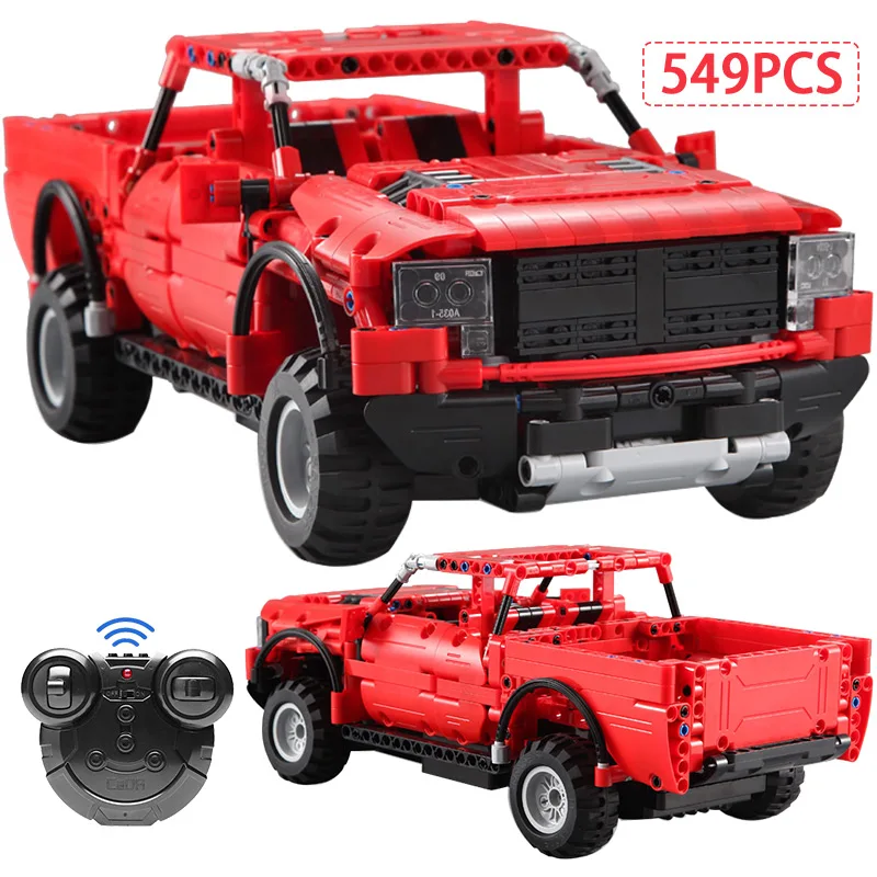 

549Pcs 2.4Ghz RC Car Electric Pickup Trucks Model Building Blocks legoingly Technic SUV Vehicles Bricks Toys For Kids Boys Gifts