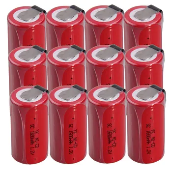 

12 pieces SC batteries 1500mah 1.2v subc nicd battery random color