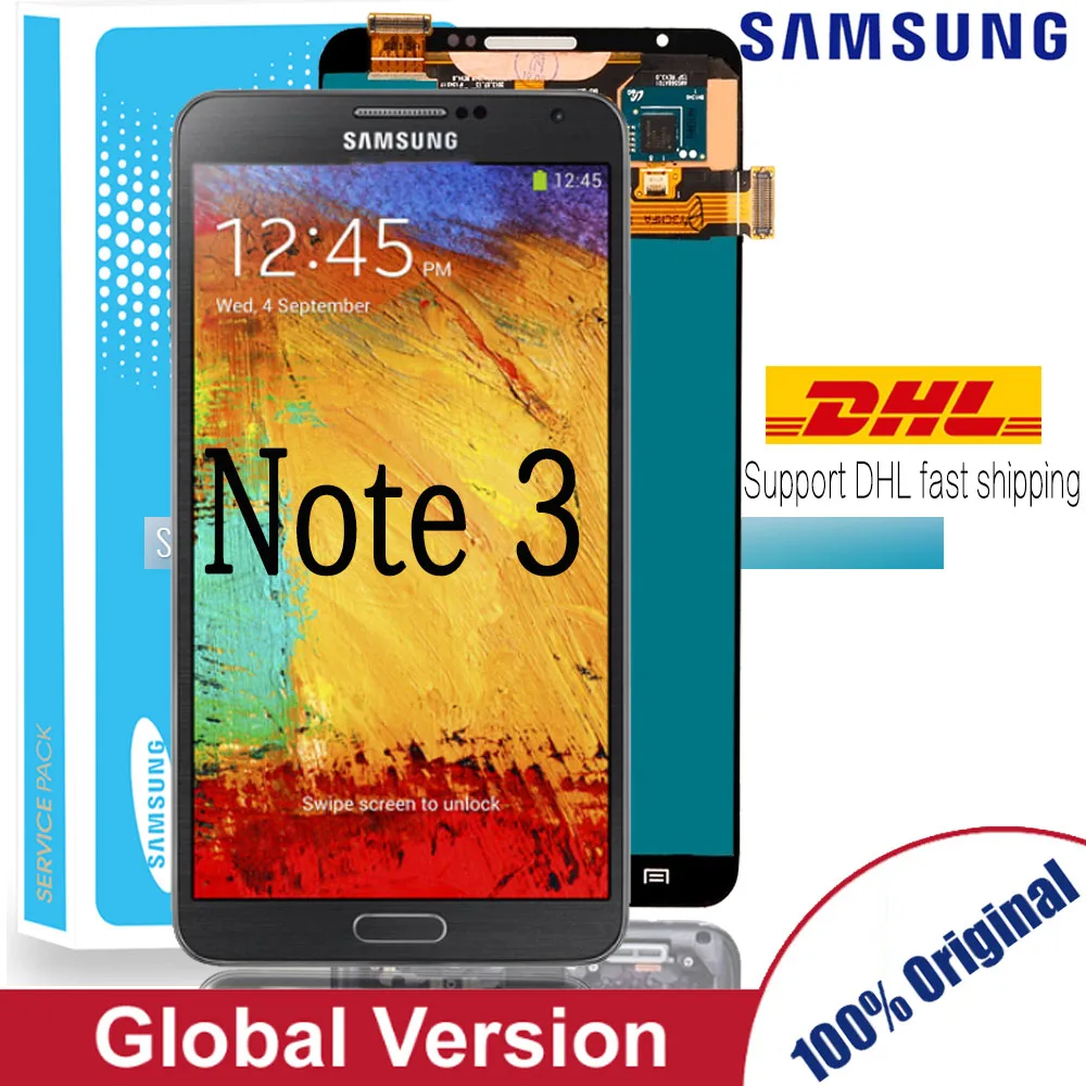 

Original 5.7'' AMOLED LCD for samsung Galaxy Note3 Note 3 N9005 N900 N900 ATAT LCD Touch Screen Digitizer