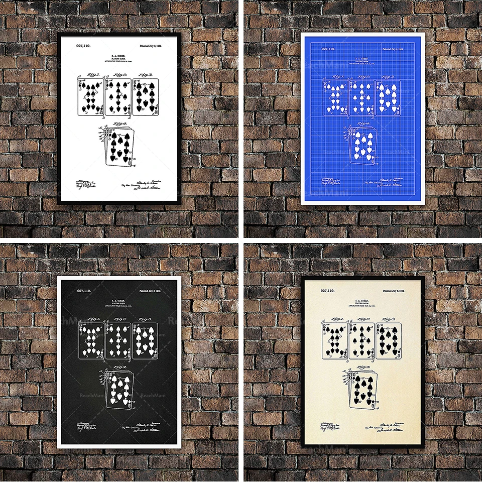Carte D'Affiche | Carte D'Art Brevetée | Impressione De Carte À Jouer Poster