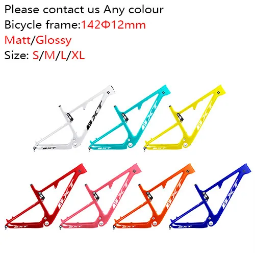 BXT 29er Full Suspension Mountain Bicycle T800 Carbon MTB Bike 11Speed Carbon S/M/L/XL Bike Frame Complete Bike 29*2.1” Wheel - Цвет: any color frame