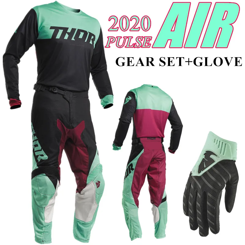 PULSE AIR мотокросса Джерси и брюки Топ ATV BMX Moto gear Набор ATV Джерси комплект мотоциклетная одежда MX Combo