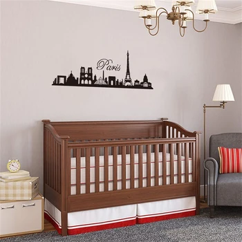 

Paris Silhouette Wall Sticker For Kids Room Bedroom Decoration Home Art Decals Removable Stickers Chrismas Gift