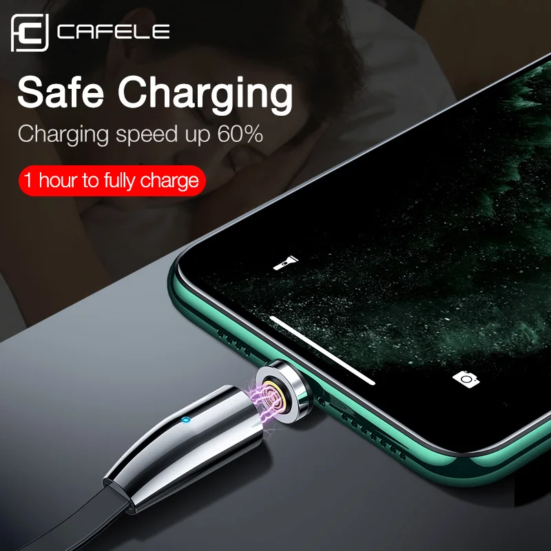  Cafele Luxus Magnetic Charging USB Kabel für iPhone Typ C Micro Versenkbare Ladegerät Kabel 120cm 3