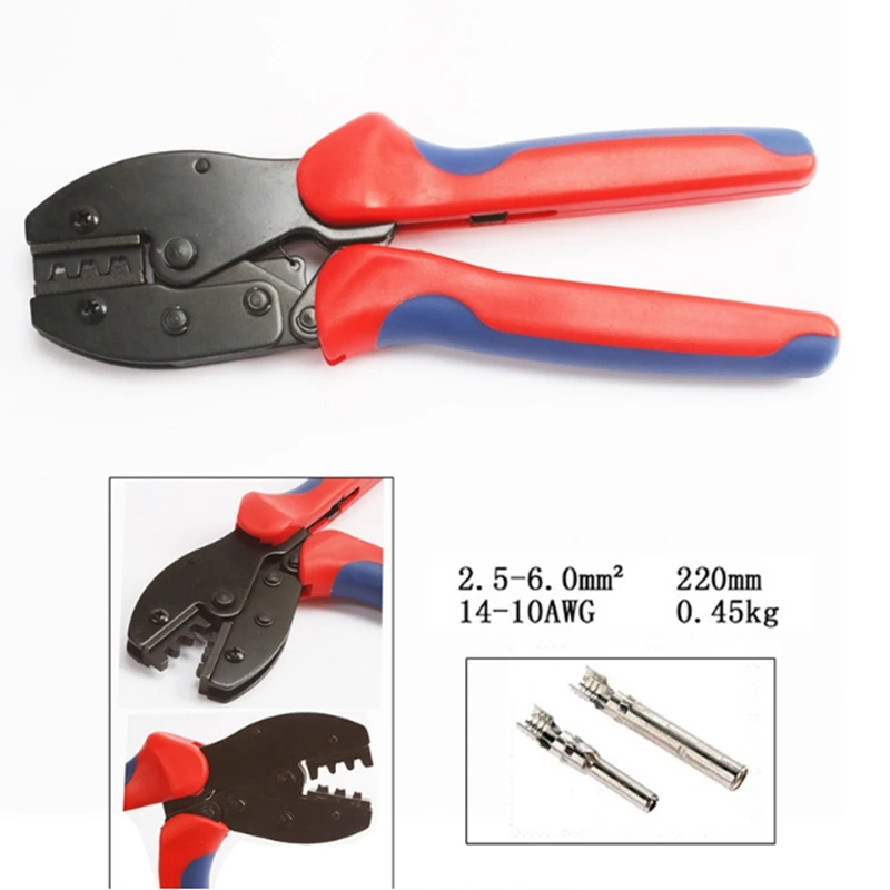 LY-2546B обжимные клещи 2,5/4/6Mm2 14-10AWG MC4 Pv кабель разъем в комплекте солнечной энергии, HS-D1 зачистки проводов режущие инструменты набор