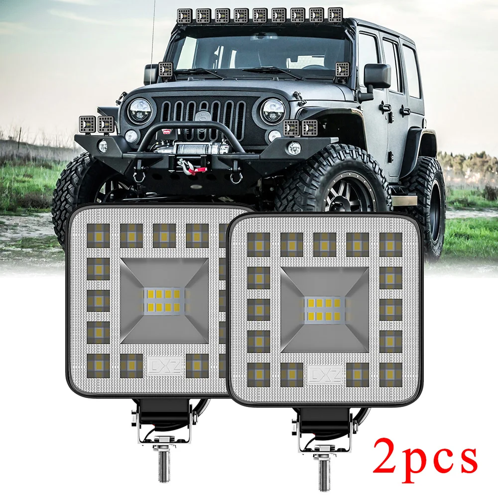Автомобильный рабочий светильник MINI Square 23LED 69 Вт внедорожный Точечный