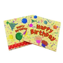 [Доступно в настоящее время] Цветная салфетка с принтом воздушные шары салфетки для дня рождения бумажные для дня рождения