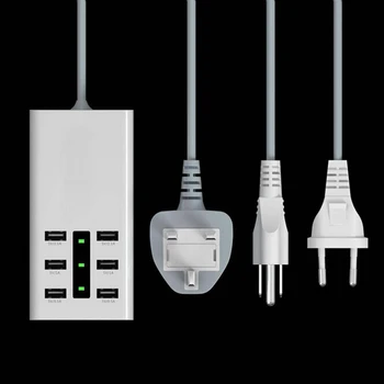 

Smart Quick 2.0 USB Charger EU Plug UK US Extension Cable Socket Fast Charging Travel Power Strip With USB 6 Port Power Supply