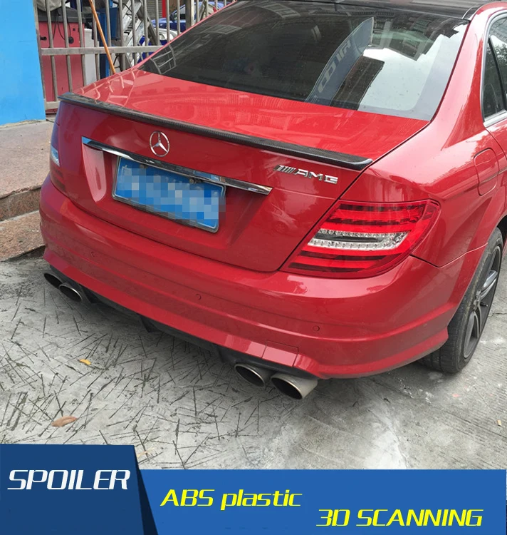 Спойлер для Benz W204 автомобильный спойлер из углеродного волокна заднего крыла C180