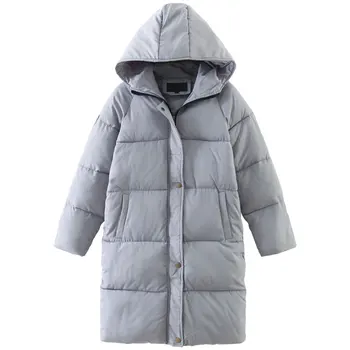 

2020 Winter New Hooded Thick Coat Large Size Bread Parker Coat Hooded Mid-long Section Over The Knee Ladies Jacket New