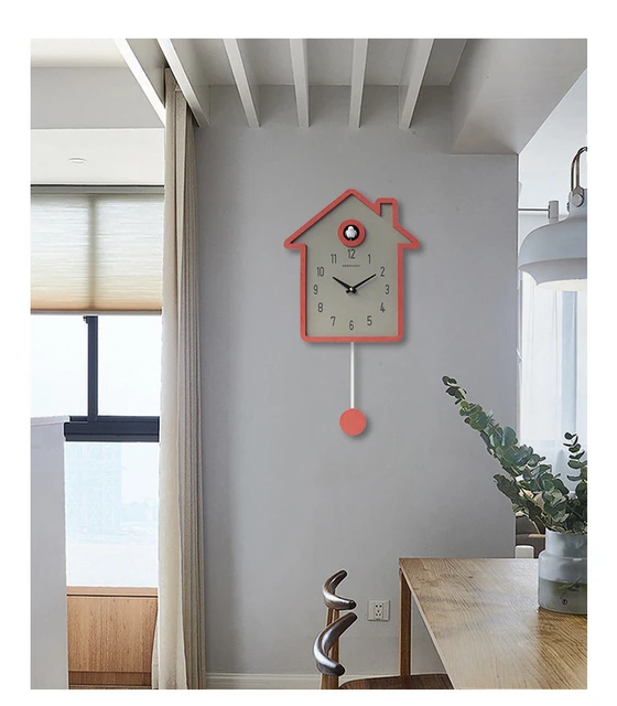 Design moderno orologio da parete a cucù uccello a cucù antico in legno  semplice grande cartone animato orologi da parete decorazioni per la casa  camera dei bambini Reloj De Pared - AliExpress