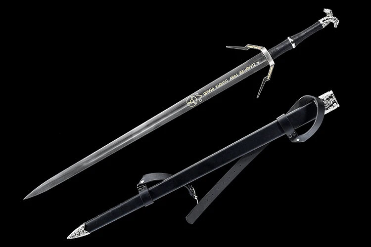 Stainless Steel Blade Swords for game Geralt of Rivia Sword No Sharp Wooden Sheath With Strap ready