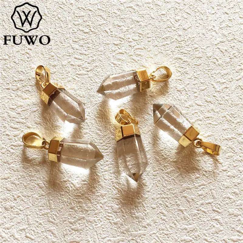 Оптовая продажа ювелирные изделия FUWO PD004 из натурального кристалла кварца в