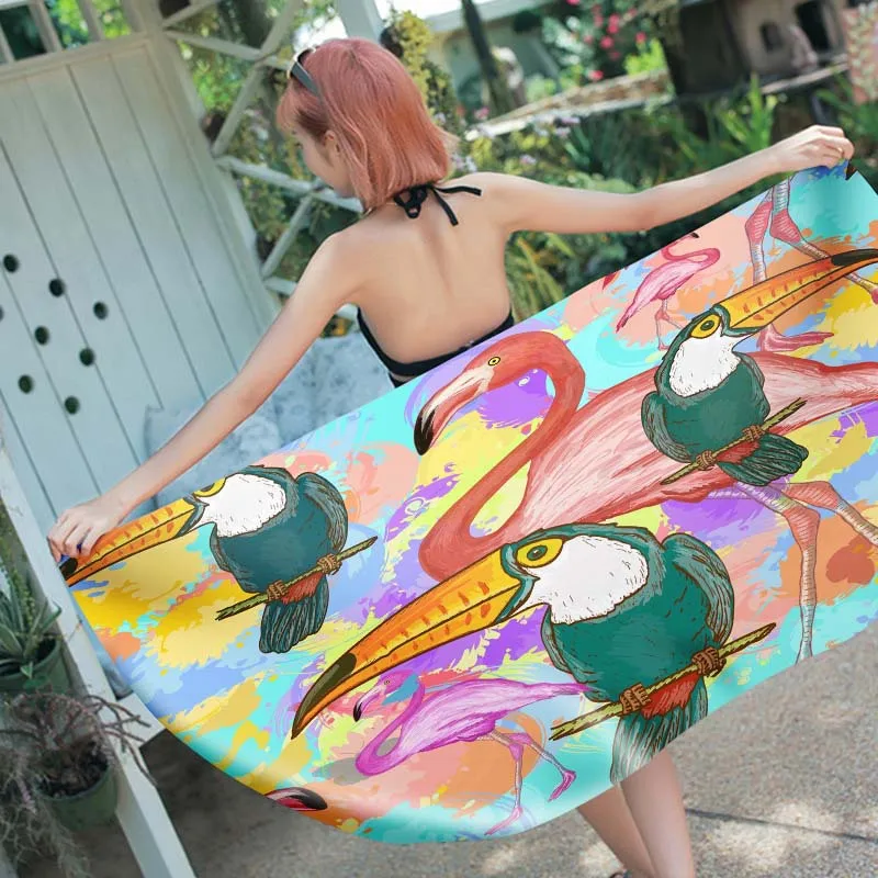 

Superfine Fibre Rectangular Beach Towel Digital Printing Towel Bath Towel