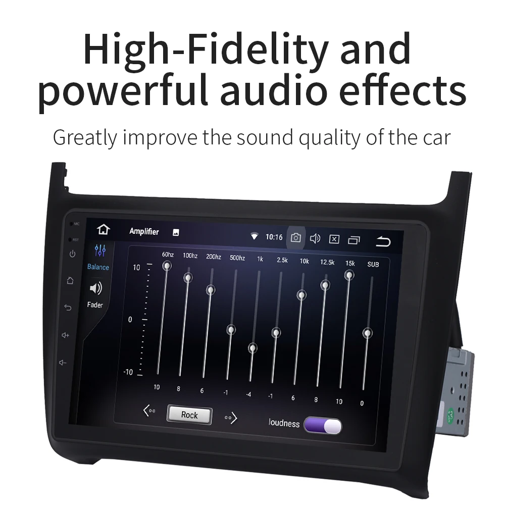 Clearance Dasaita 9" IPS Screen Android 9.0 GPS Radio for VW New Polo 2012 2013 2014 2015 Octa Core 4G RAM Car Stereo Multimedia TDA7850 3