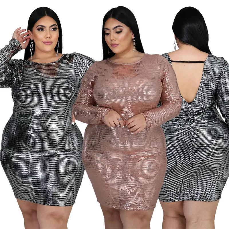 Dresses for Women Party Plus Size 5XL Elegant Bodycon Backless Mini Dress Night Club Birthday Outfit Wholesale Dropshipping 2021