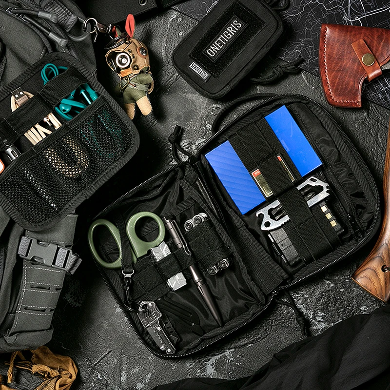 Price OneTigris Tacti Tech Electronics Organizer Travel Pouch Electronics Accessories Bag Kindle Gadget MOLLE Pocket Bag