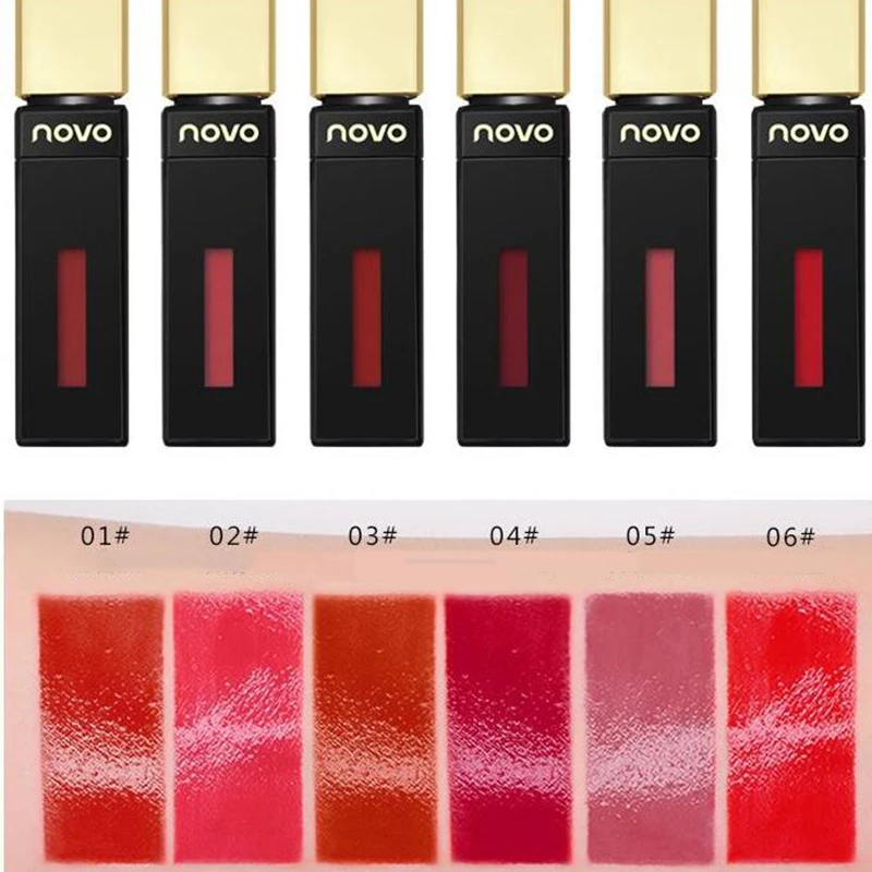 New-Hot-NOVO-Nude-Lasting-Lip-Glaze-Cute-Girl-Lip-Gloss-Cosmetics-5227