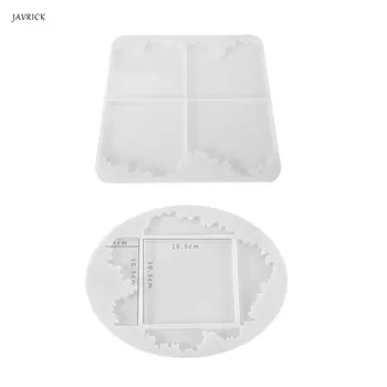 

Crystal Epoxy Resin Mold Irregular Coaster Casting Silicone Mould DIY Crafts Desktop Ornament Making Tool