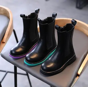 

Children Snow Boots For Girls Boys Suede Warm Plush Long Boots Kids Waterproof Casual Shoes Fashion High Quality Martin Boots