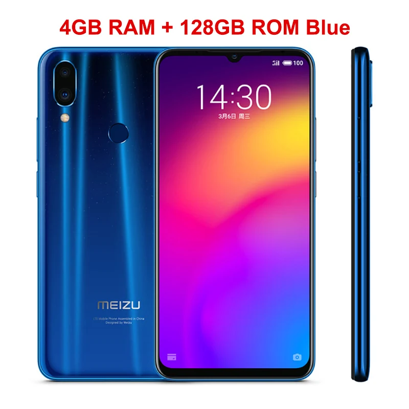 Blue 4GB 128GB Мобильный телефон Meizu Note 9 с глобальной прошивкой, 4 ГБ, 64 ГБ, мобильный телефон, экран 6,2 дюйма, Восьмиядерный процессор Snapdragon 675, задняя камера 48 МП, смартфон - Цвет: Blue 4GB 128GB