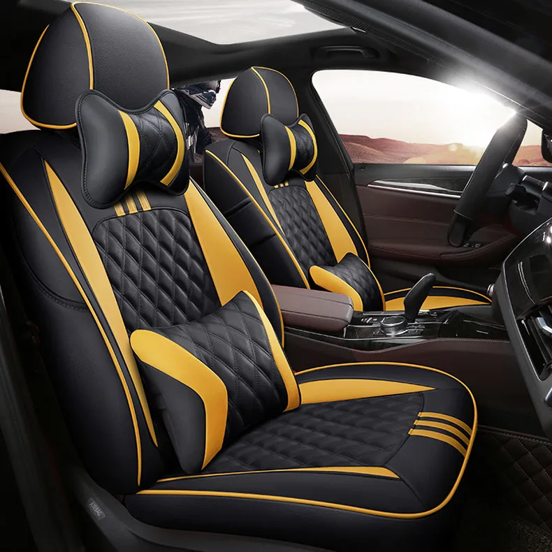 

custom cowhide car seat cover for Cadillac ATS SRX CTS XTS ATSL CT6 XT5 Dodge Challenger Avenger Caliber auto accessories cover