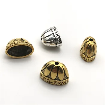 

Wholesale DIY Tassels Earrings Accessories Antique Gold/Silver Bead Caps Findings Supplies For Needlework Tassels Jewelry Making