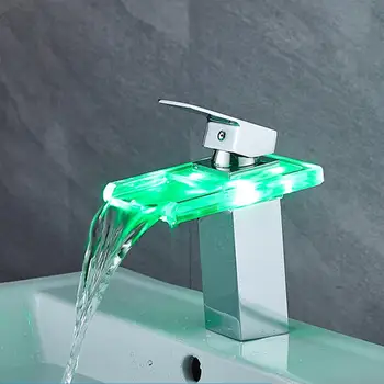 

Faucet LED Stainless Steel Bath Restroom Tool Decorate Water Tap Switch Bathroom Home Kitchen Economic Beautiful Luminescence