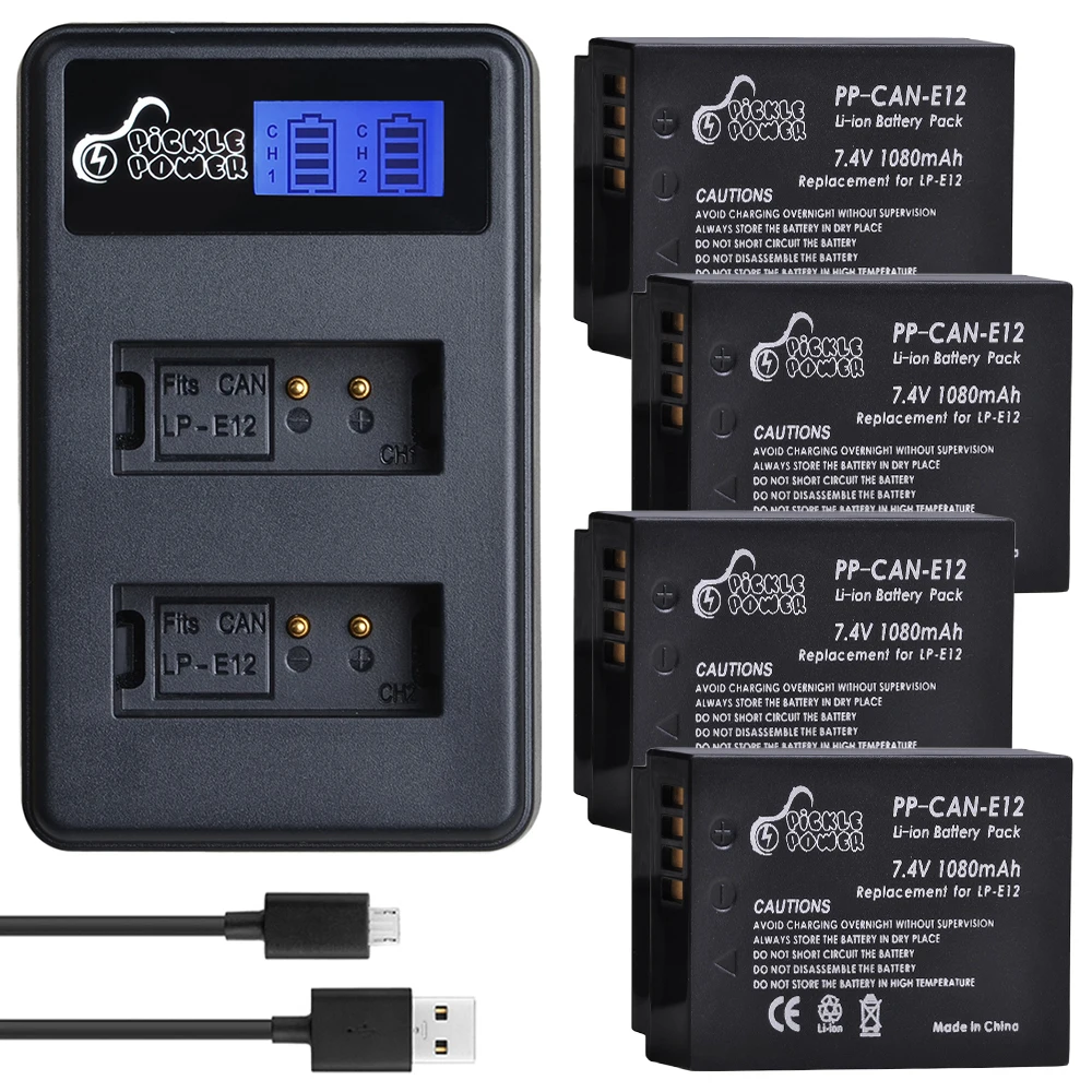 キヤノン用LCDUSBデュアル充電器,pickle power,LP-E12,lp e12