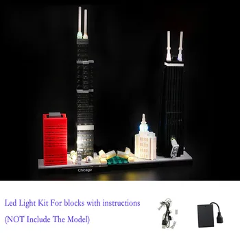 

LED Light Kit For Architecture Chicago Light Set Compatible With 21033 (NOT Include The Model)
